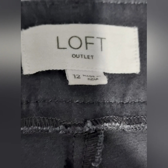 LOFT Oulet Dark Gray Skinny Ankle Pants in Size 12 - Picture 9 of 11